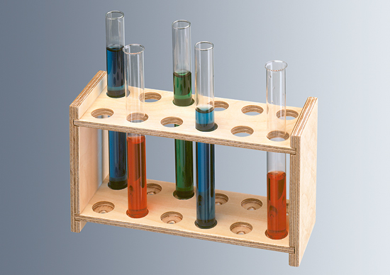 1x reagenzglasständer 5 tubos de ensayo acrílico tubo de ensayo-soporte soporte de laboratorio 