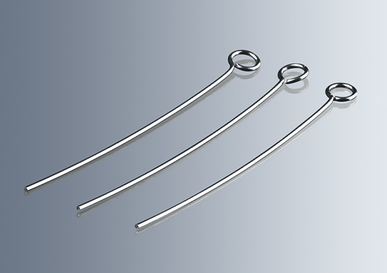 Inoculation loops for needle holders acc. to Kolle